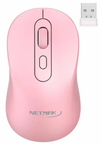 Mouse NETMAK DUAL Inalambrico 2.4GHZ-Bluetooth 5.2MN-M640 Recargable 