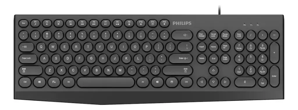 Teclado PHILIPS K313 USB Multimedia Black