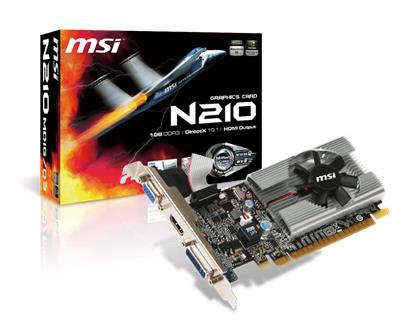 VGA PCIE MSI 1GB GFORCE GT 210 DDR3 LP-Solo En Configuracion 