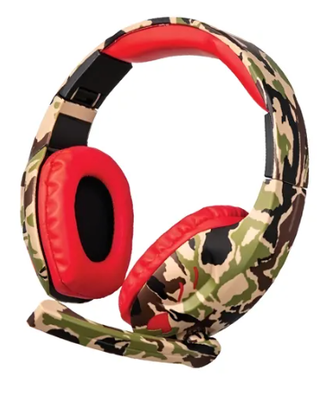 [MN-COUNTER-R] Auricular NETMAK Tipo Vincha Camuflado NM-COUNTER-R C/Mic PS4 Red