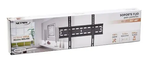 [MN-ST05] Soporte TV NETMAK NMST05-FIJO 32"-60" VESA MAX 400-50KG
